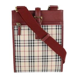 BURBERRY バーバリー ショルダーバッグ キャンバス レザー ベージュ ボ【本物保証】