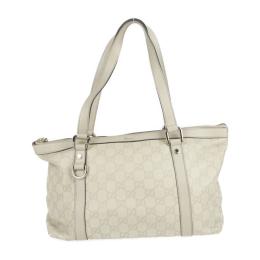 GUCCI グッチ ハンドバッグ 141470 レザー アイボリー 【本物保証】