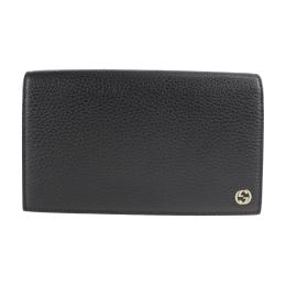 GUCCI グッチ クラッチバッグ 466506 レザー ブラック 【本物保証】