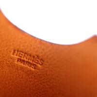 HERMES エルメス ネックレス ボックスカーフ メタル オレンジ シルバー【本物保証】