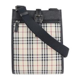 BURBERRY バーバリー ショルダーバッグ キャンバス レザー ベージュ ブ【本物保証】