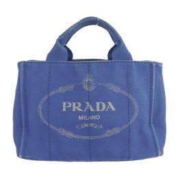 PRADA プラダ ハンドバッグ 1BG439 キャンバス ブルー 【本物保証】