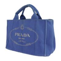 PRADA プラダ ハンドバッグ 1BG439 キャンバス ブルー 【本物保証】