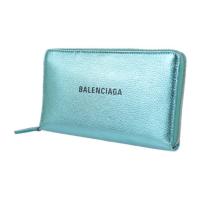 BALENCIAGA バレンシアガ 長財布 551935 レザー ターコイズ 【本物保証】