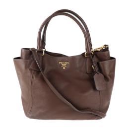 PRADA プラダ ハンドバッグ BN2435 レザー ブラウン 【本物保証】