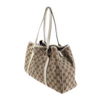 GUCCI グッチ トートバッグ 232957 キャンバス ベージュ ホワイト【本物保証】