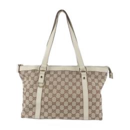 GUCCI グッチ ショルダーバッグ 141470 キャンバス レザー ベージュ【本物保証】