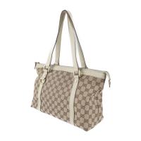 GUCCI グッチ ショルダーバッグ 141470 キャンバス レザー ベージュ【本物保証】