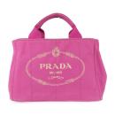 PRADA プラダ ハンドバッグ 1BG439 キャンバス ピンク 【本物保証】