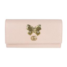 GUCCI グッチ 長財布 499359 レザー ピンク 【本物保証】