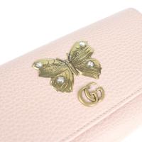 GUCCI グッチ 長財布 499359 レザー ピンク 【本物保証】