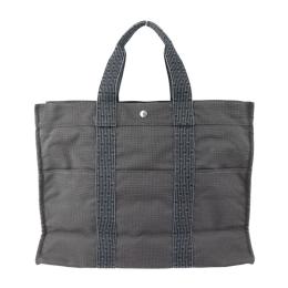 HERMES エルメス トートバッグ キャンバス グレー シルバー金具【本物保証】