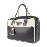 PRADA プラダ ハンドバッグ 1BB045 レザー BIANCO×NERO 【本物保証】