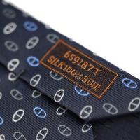 HERMES エルメス ネクタイ 659187T 07 シルク ネイビー 【本物保証】