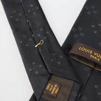 LOUIS VUITTON ルイ ヴィトン ネクタイ シルク ブラック 【本物保証】