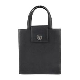 BVLGARI ブルガリ ハンドバッグ レザー ブラック シルバー金具【本物保証】