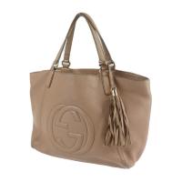 GUCCI グッチ トートバッグ 282309 レザー ベージュ系 【本物保証】