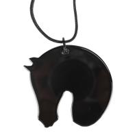 HERMES エルメス ネックレス エナメル マットブラックPVD ブルー ブラ【本物保証】