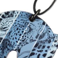 HERMES エルメス ネックレス エナメル マットブラックPVD ブルー ブラ【本物保証】