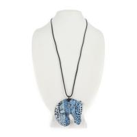 HERMES エルメス ネックレス エナメル マットブラックPVD ブルー ブラ【本物保証】