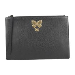 GUCCI グッチ セカンドバッグ 499364 レザー ブラック ヴィンテージ【本物保証】