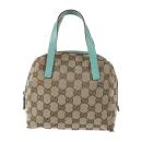 GUCCI グッチ ハンドバッグ 124542 GGキャンバス レザー ベージュ【本物保証】