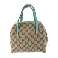 GUCCI グッチ ハンドバッグ 124542 GGキャンバス レザー ベージュ【本物保証】