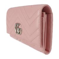 GUCCI グッチ 二つ折り財布 443436 レザー ピンク系 シルバー金具【本物保証】