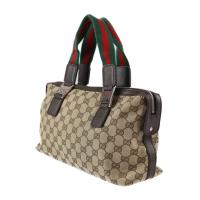 GUCCI グッチ ハンドバッグ 145759 GGキャンバス レザー ベージュ【本物保証】