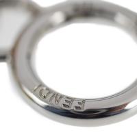 FENDI フェンディ チャーム メタル ファー ビジュー シルバー ピンク系【本物保証】