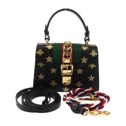 GUCCI グッチ ハンドバッグ 470270 レザー ブラック ゴールド金具【本物保証】