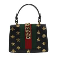 GUCCI グッチ ハンドバッグ 470270 レザー ブラック ゴールド金具【本物保証】