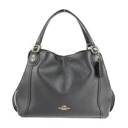 COACH コーチ ショルダーバッグ 57124 レザー ブラック 【本物保証】