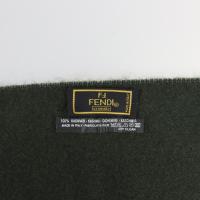 FENDI フェンディ マフラー 100%カシミヤ ダークグリーン 【本物保証】