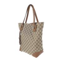 GUCCI グッチ トートバッグ 247237 キャンバス レザー カーキ ブラ【本物保証】