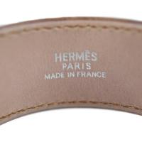 HERMES エルメス ブレスレット ボックスカーフ ピンク系 シルバー金具【本物保証】