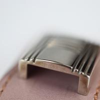 HERMES エルメス ブレスレット ボックスカーフ ピンク系 シルバー金具【本物保証】