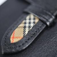 BURBERRY バーバリー ペンケース レザー ブラック 【本物保証】