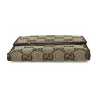 GUCCI グッチ 二つ折り財布 112664 GGキャンバス レザー ベージュ【本物保証】