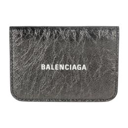 BALENCIAGA バレンシアガ カードケース 594220 レザー ガンメタ【本物保証】