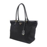 PRADA プラダ トートバッグ 1BG158 ナイロン カーフ NERO 【本物保証】