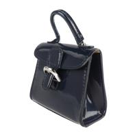 DELVAUX デルヴォー キーホルダー パテントレザー ネイビー 【本物保証】