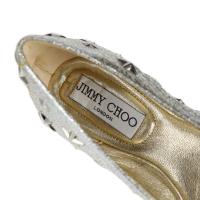 JIMMY CHOO ジミーチュウ バレエシューズ レザー シルバー 【本物保証】