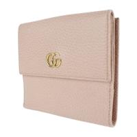 GUCCI グッチ 二つ折り財布 456122 レザー ピンク 【本物保証】