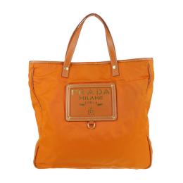 PRADA プラダ トートバッグ BN1473 ナイロン レザー PAPAYA 【本物保証】