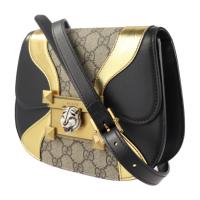 GUCCI グッチ ショルダーバッグ 500781 レザー PVC ブラック ゴ【本物保証】