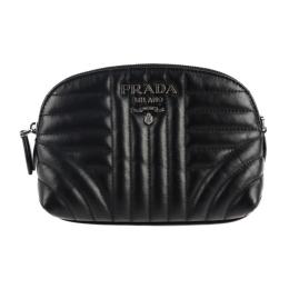 PRADA プラダ ポーチ 1NE010 レザー ブラック 【本物保証】