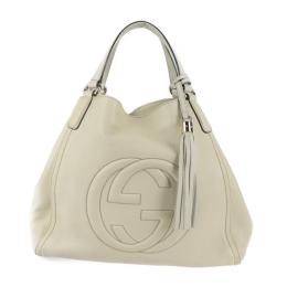 GUCCI グッチ トートバッグ 282309 レザー アイボリー系 【本物保証】