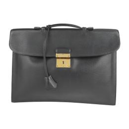 HERMES エルメス ビジネスバッグ アルデンヌ ノワール ゴールド金具【本物保証】