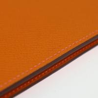 HERMES エルメス 長財布 072028CKAA ヴォーエプソン アブリコ×【本物保証】